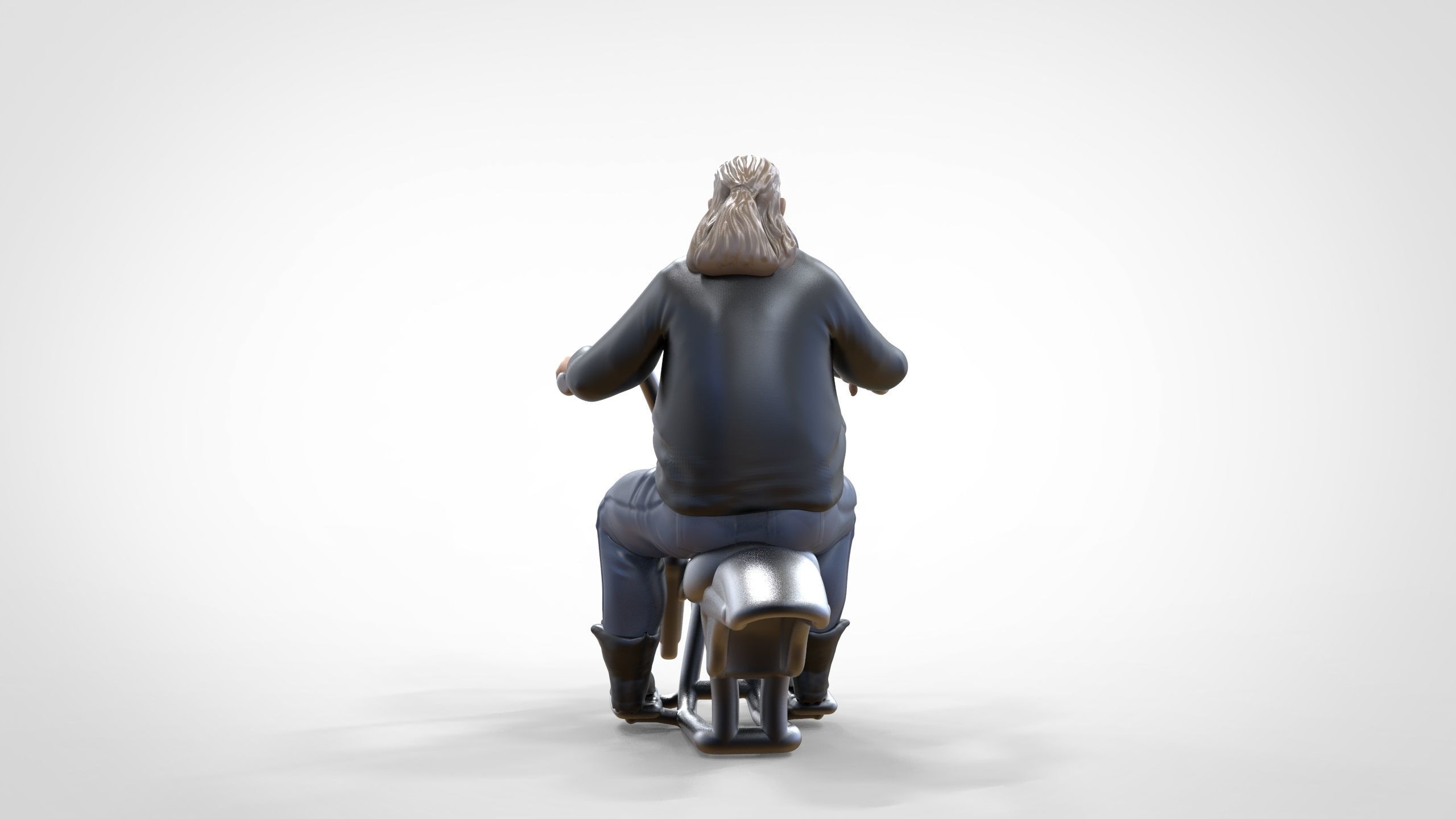 N1 Biker Gang Guy 1 64 Miniature 3D print model_8