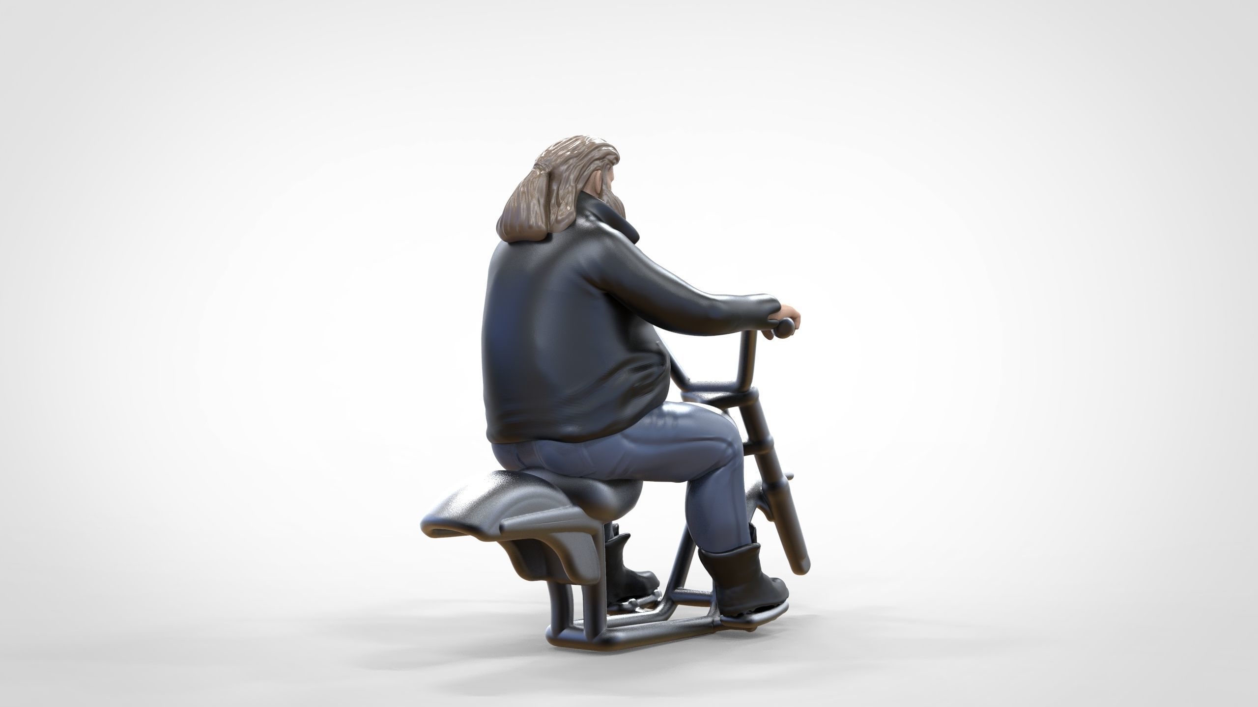 N1 Biker Gang Guy 1 64 Miniature 3D print model_5