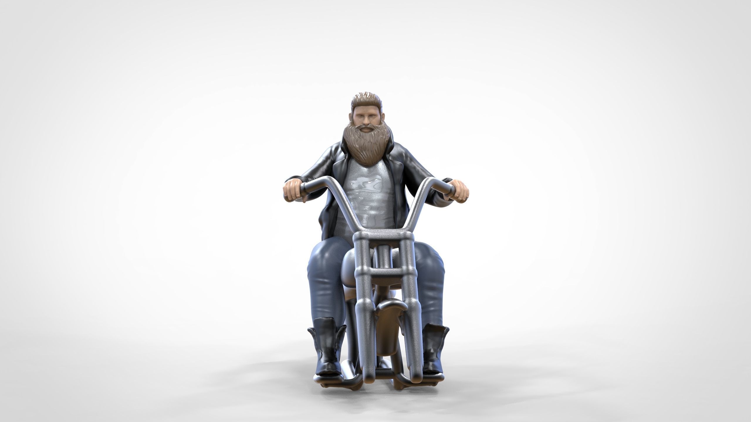 N1 Biker Gang Guy 1 64 Miniature 3D print model_18