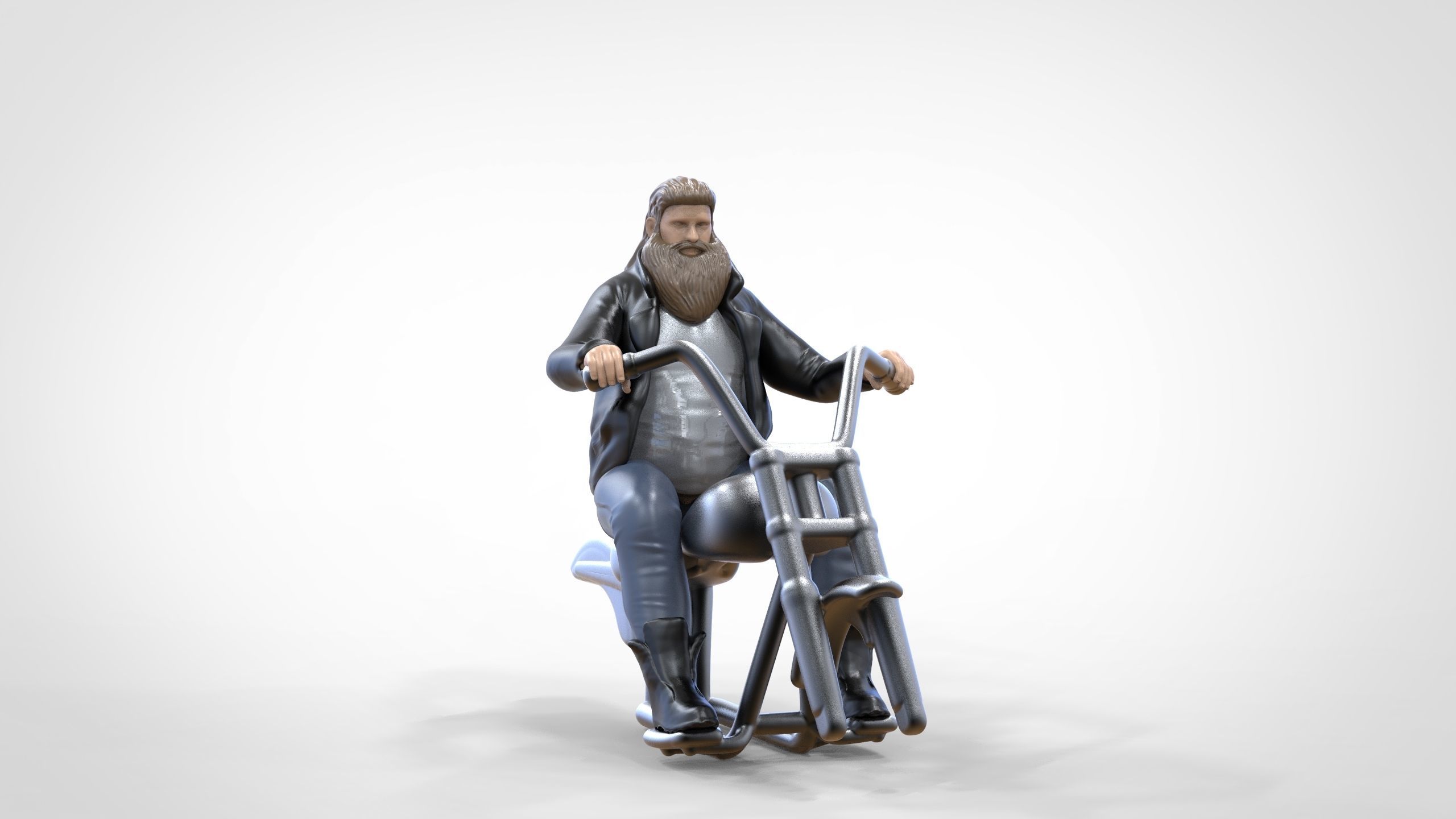 N1 Biker Gang Guy 1 64 Miniature 3D print model_19