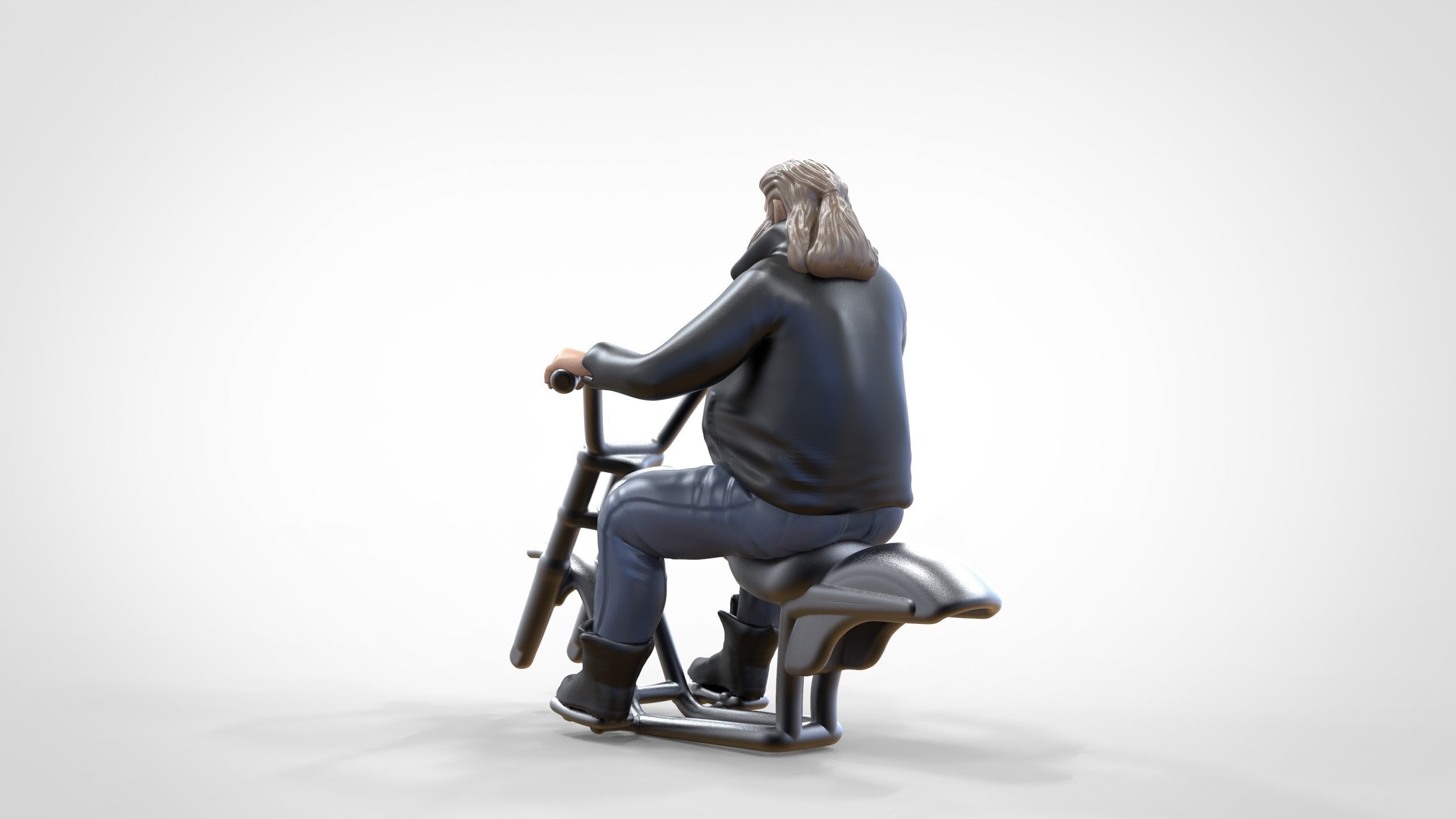 N1 Biker Gang Guy 1 64 Miniature 3D print model_11