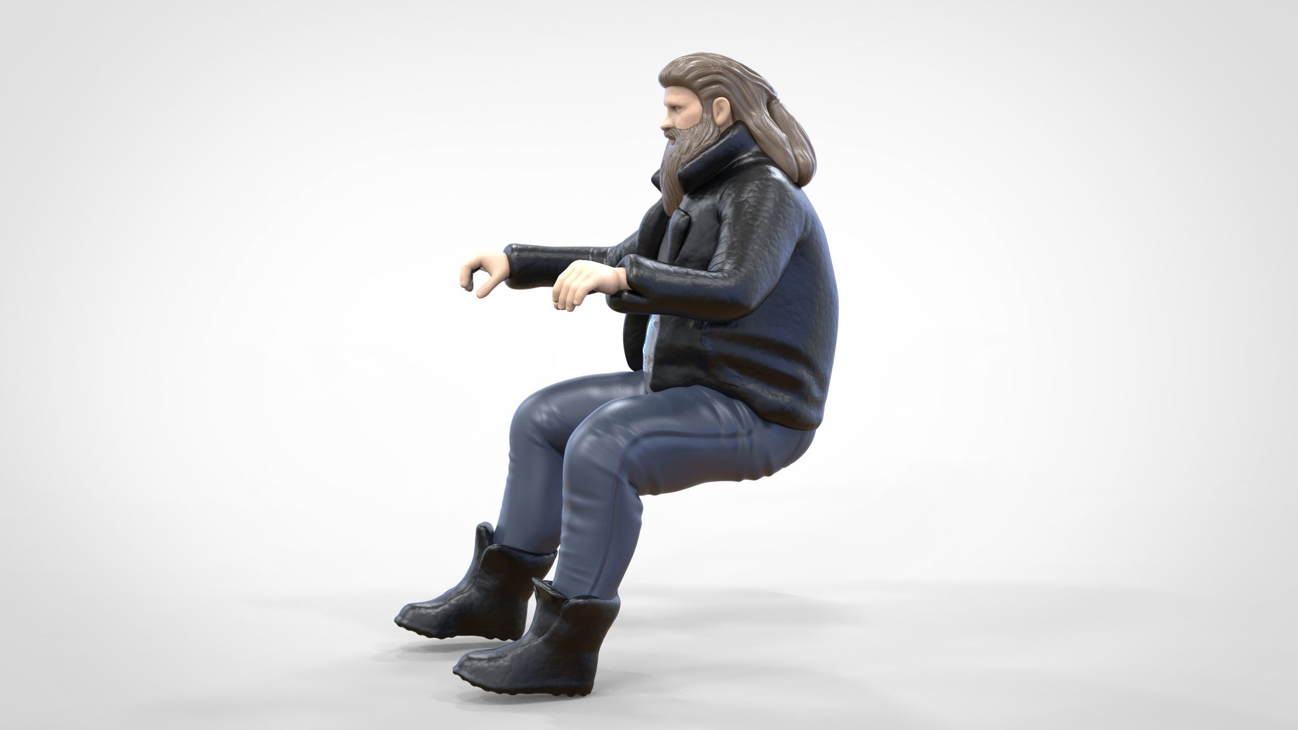 N1 Biker Gang Guy 1 64 Miniature 3D print model_24