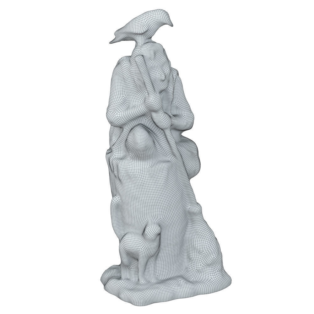 Sculpture fairy-tale character Baba Yaga 3D model_7