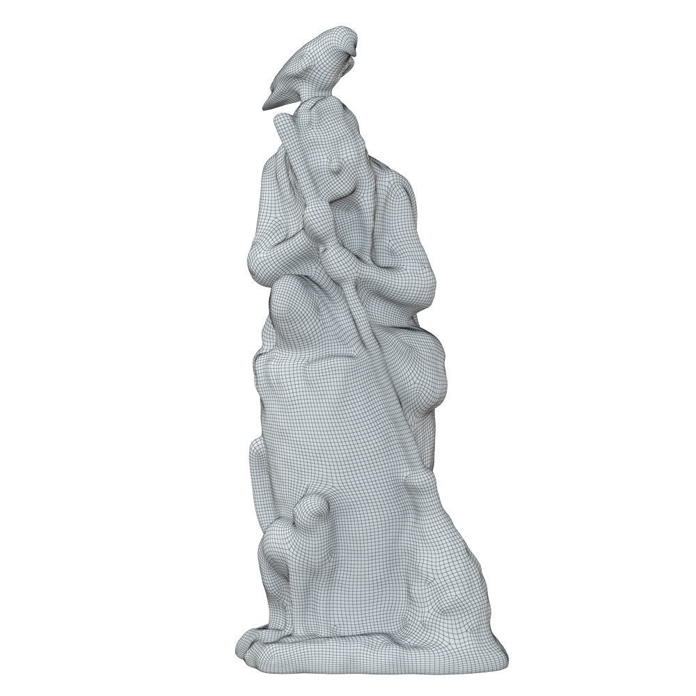 Sculpture fairy-tale character Baba Yaga 3D model_6