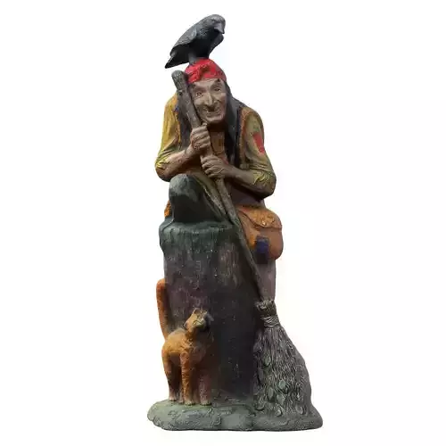 Sculpture fairy-tale character Baba Yaga 3D model