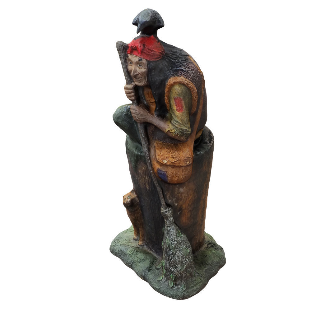 Sculpture fairy-tale character Baba Yaga 3D model_2