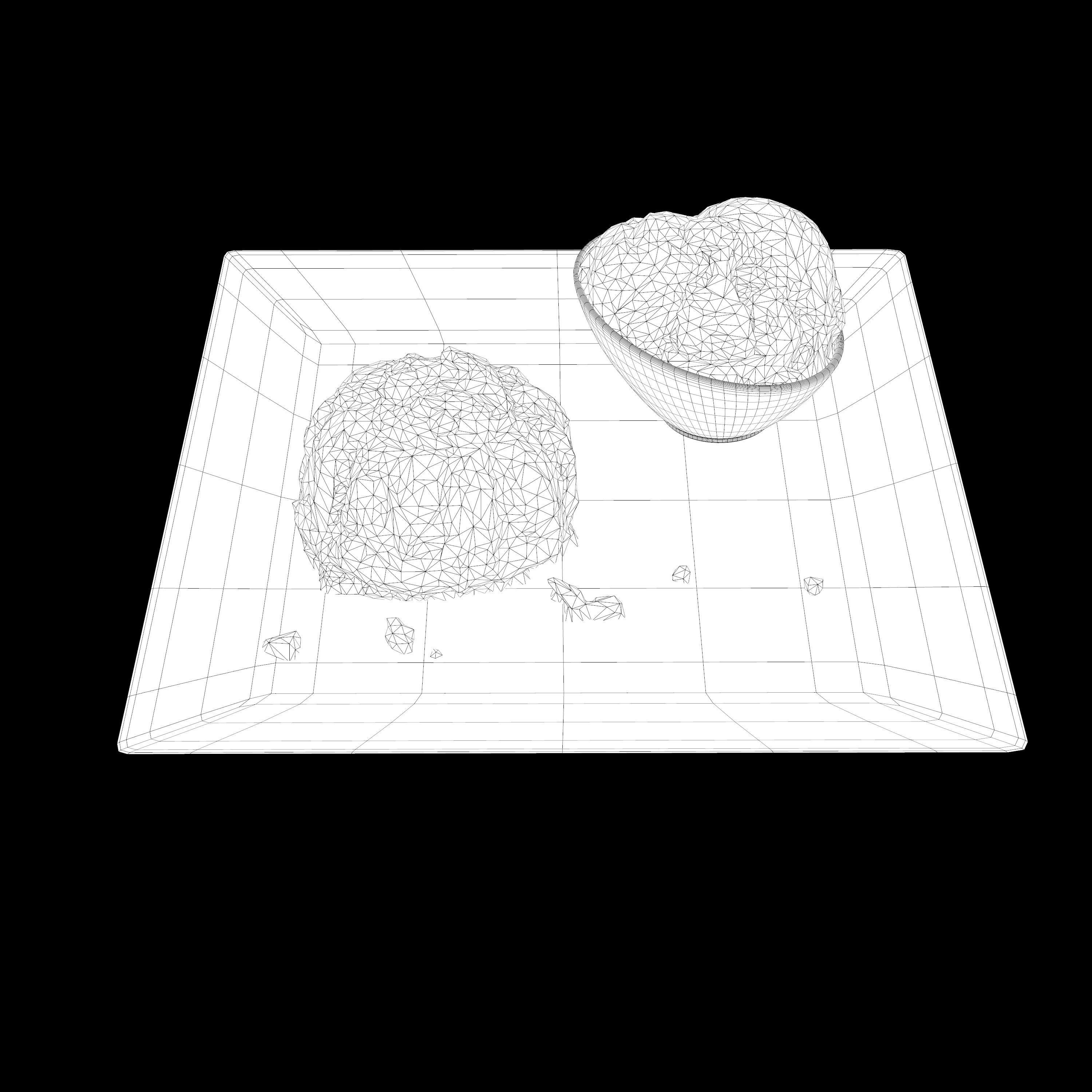 Lava cake Low-poly 3D model_14