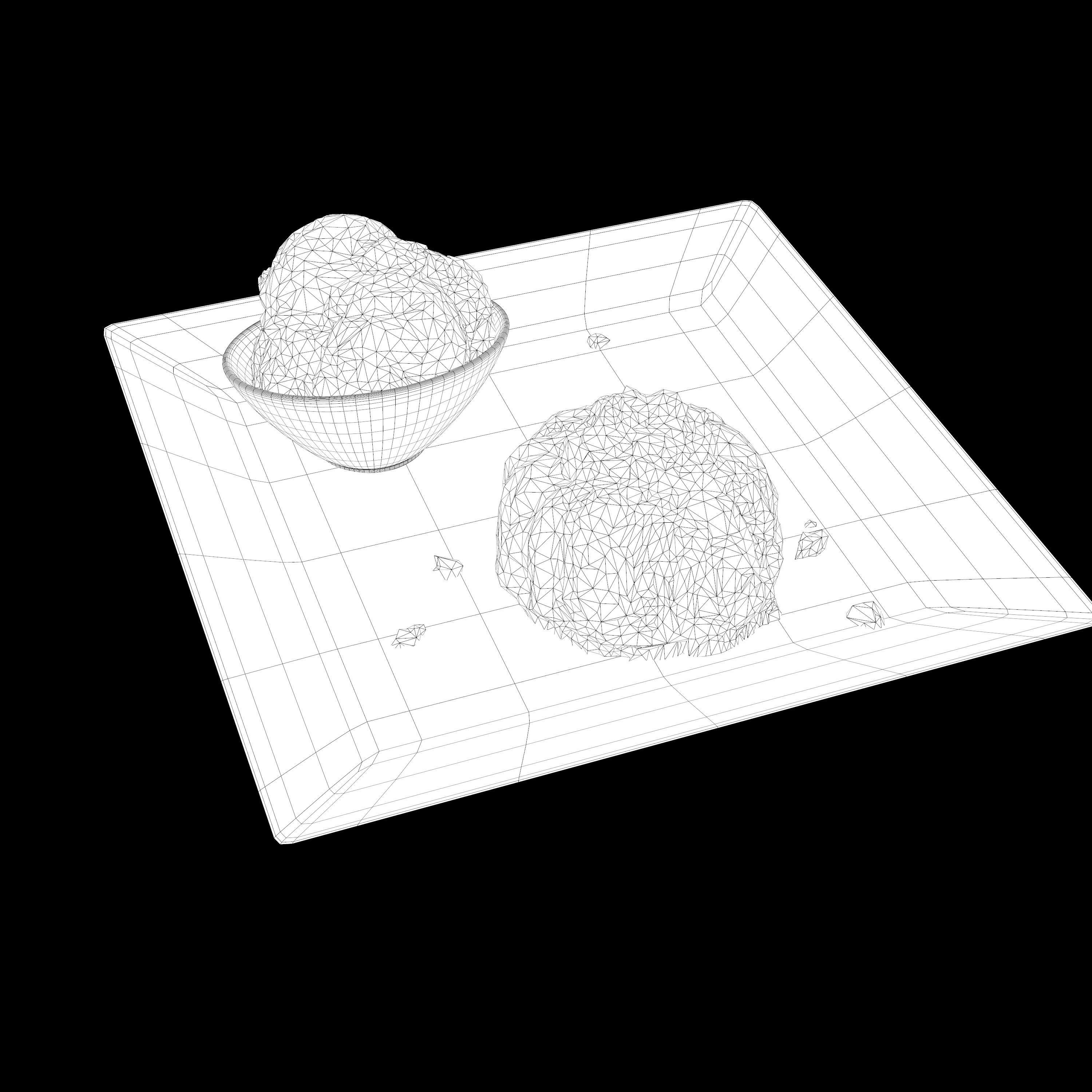 Lava cake Low-poly 3D model_11