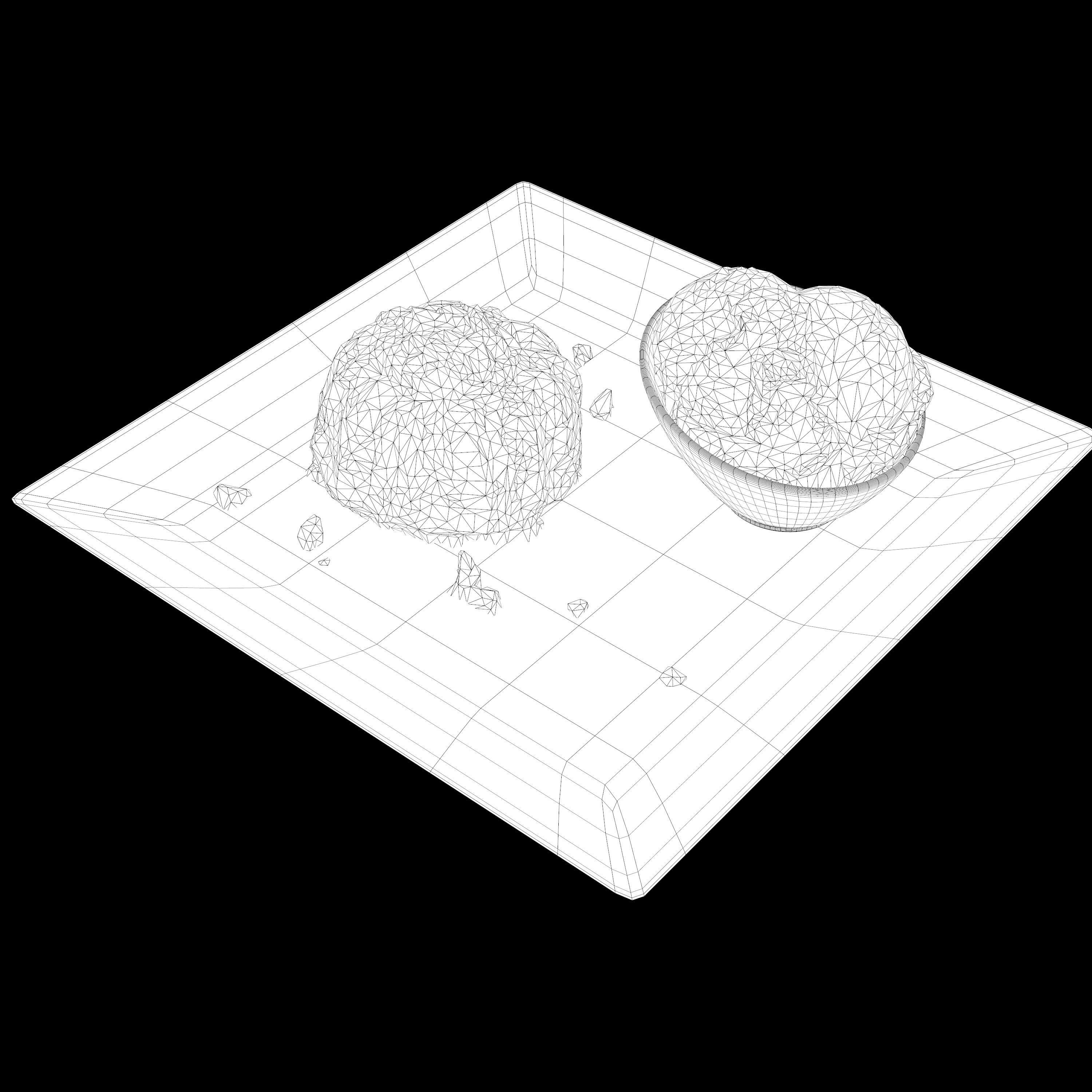 Lava cake Low-poly 3D model_6