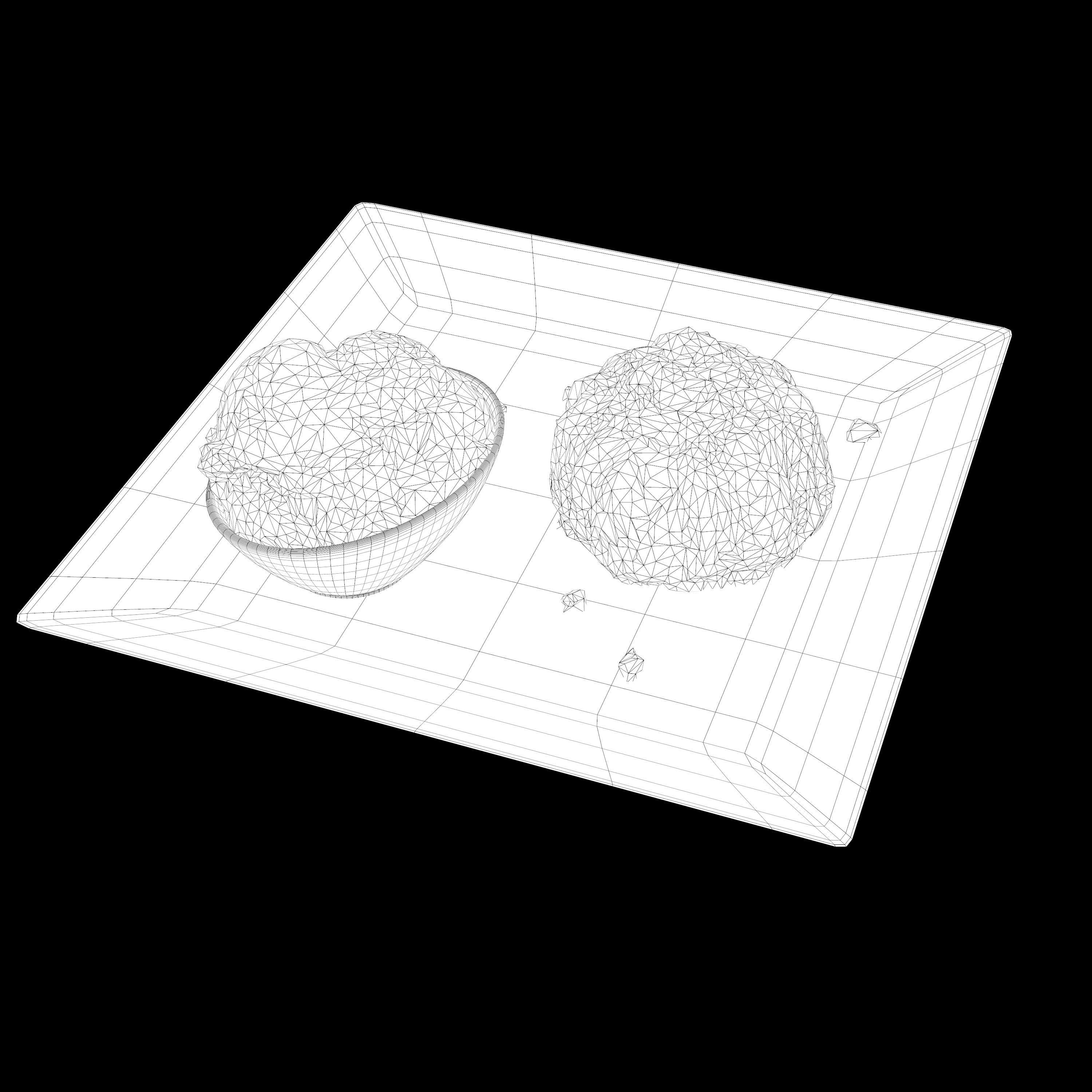 Lava cake Low-poly 3D model_10