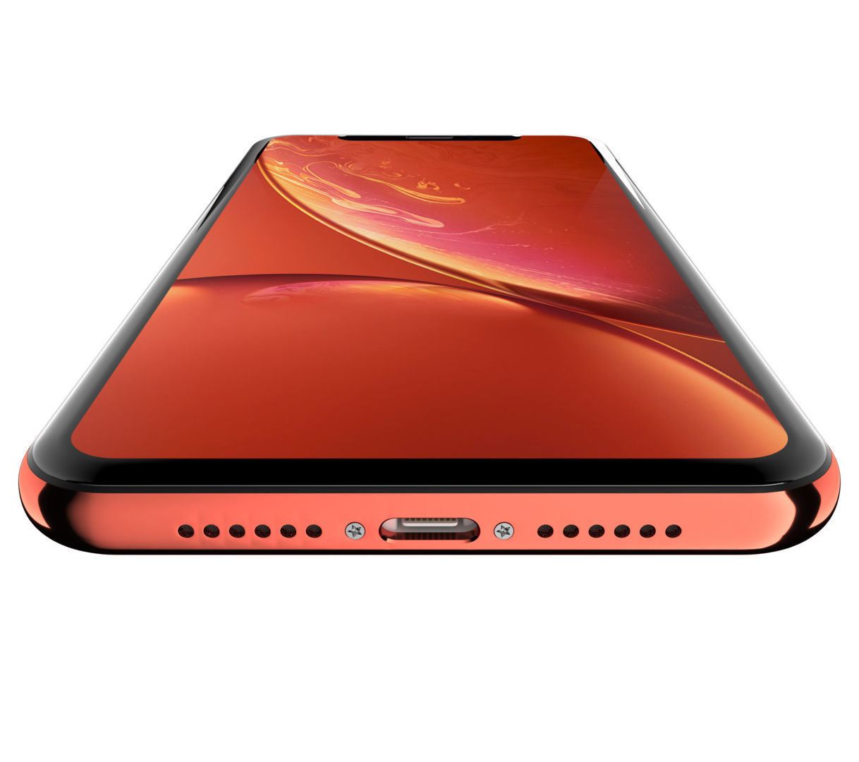 Apple iPhone XR Coral Low-poly 3D model_8
