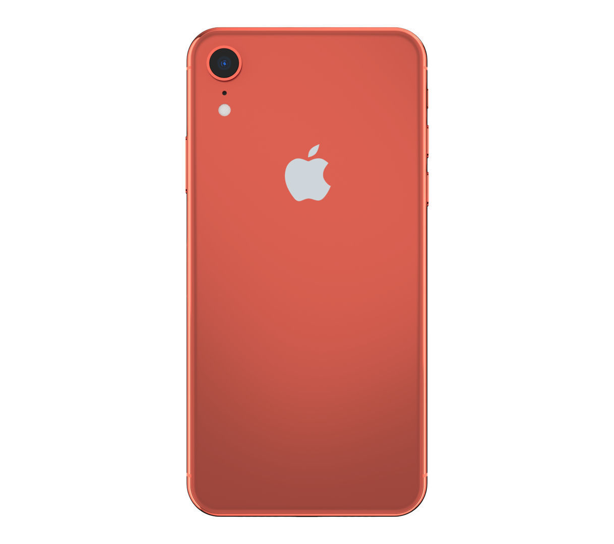 Apple iPhone XR Coral Low-poly 3D model_4