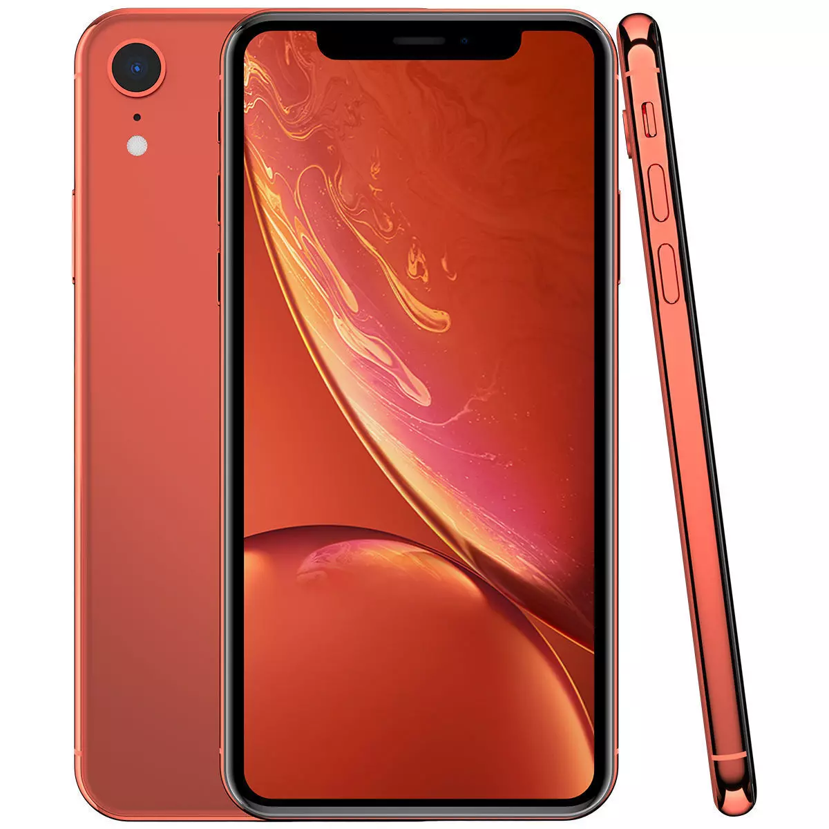 Apple iPhone XR Coral Low-poly 3D model_0