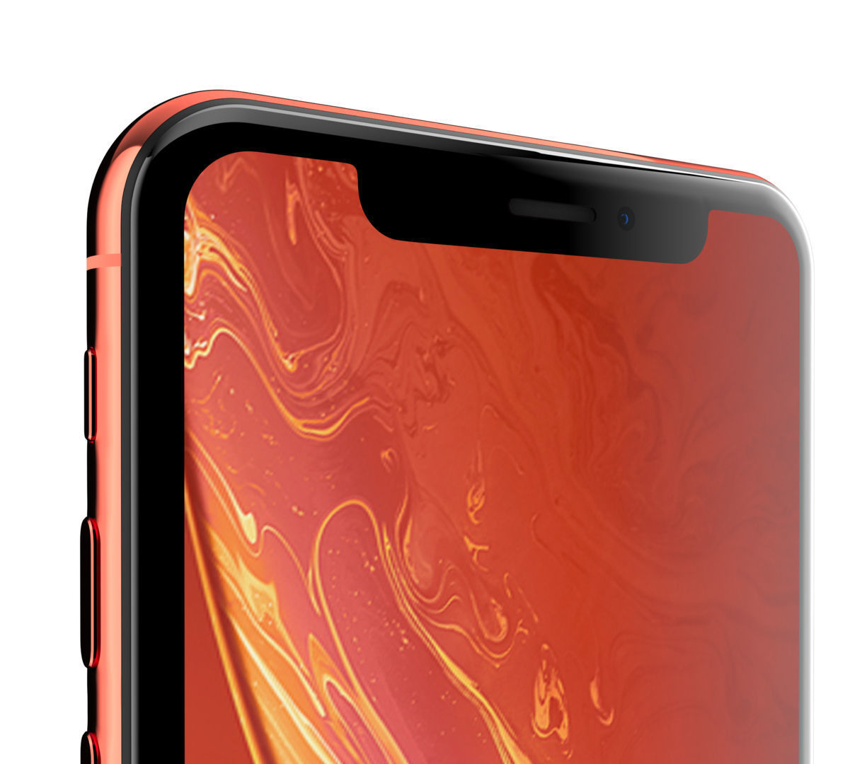 Apple iPhone XR Coral Low-poly 3D model_10