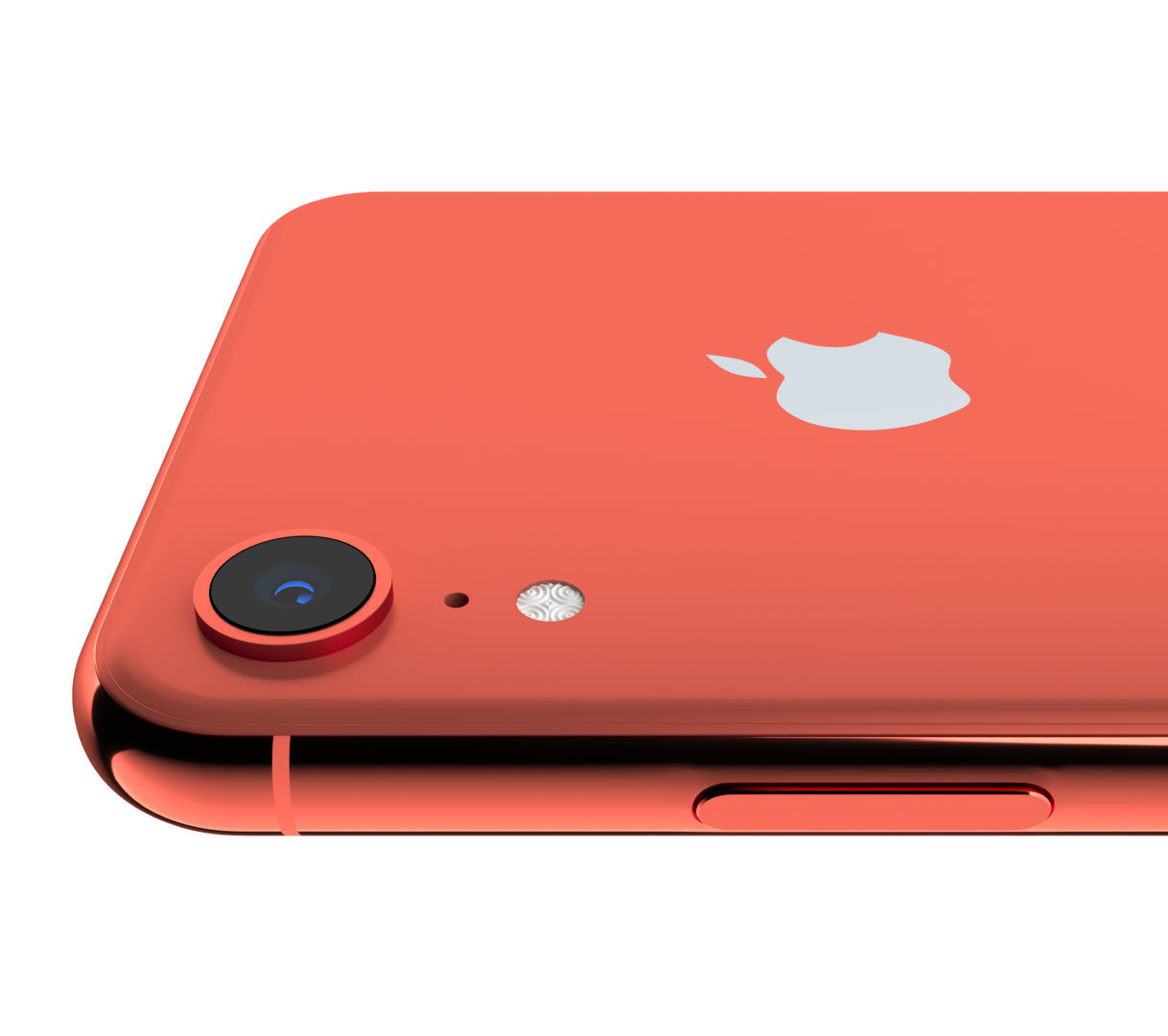 Apple iPhone XR Coral Low-poly 3D model_12