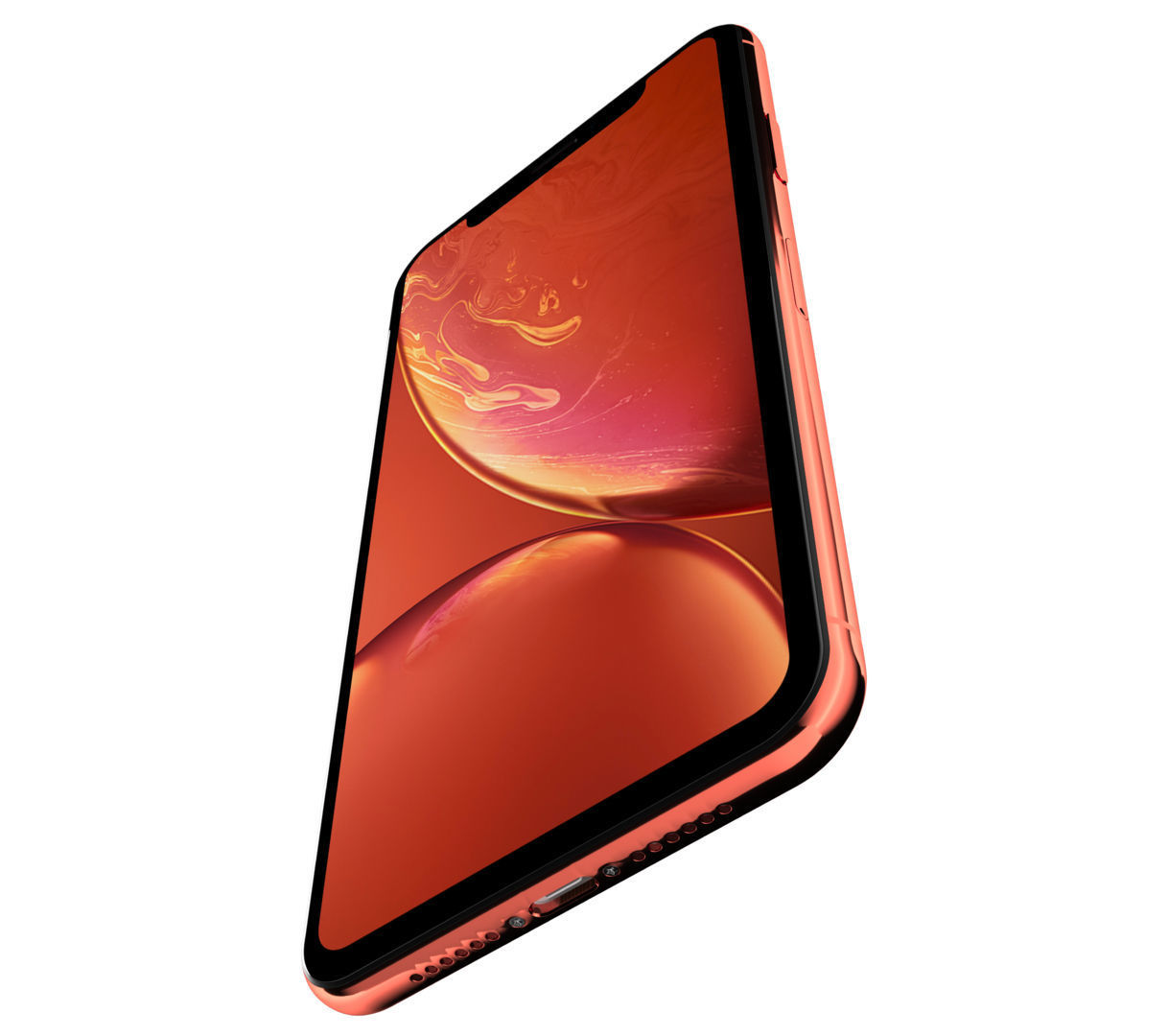 Apple iPhone XR Coral Low-poly 3D model_11