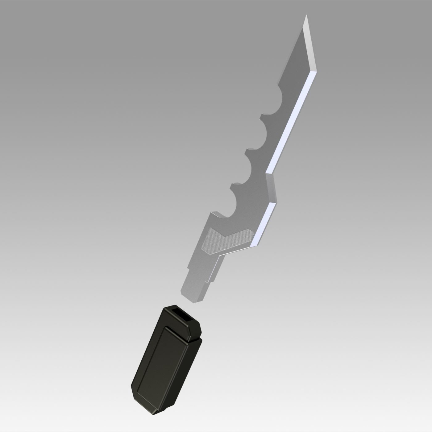 Star Trek The Next Generation Phantasms Brace Coil knife 3D print model_9