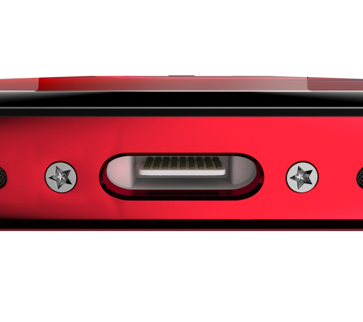 Apple iPhone XR Red Low-poly 3D model_9