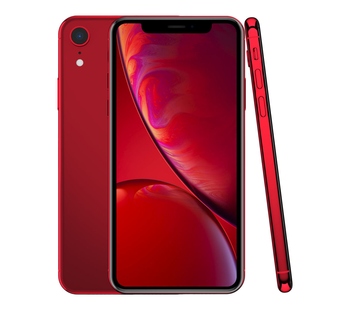 Apple iPhone XR Red Low-poly 3D model_1