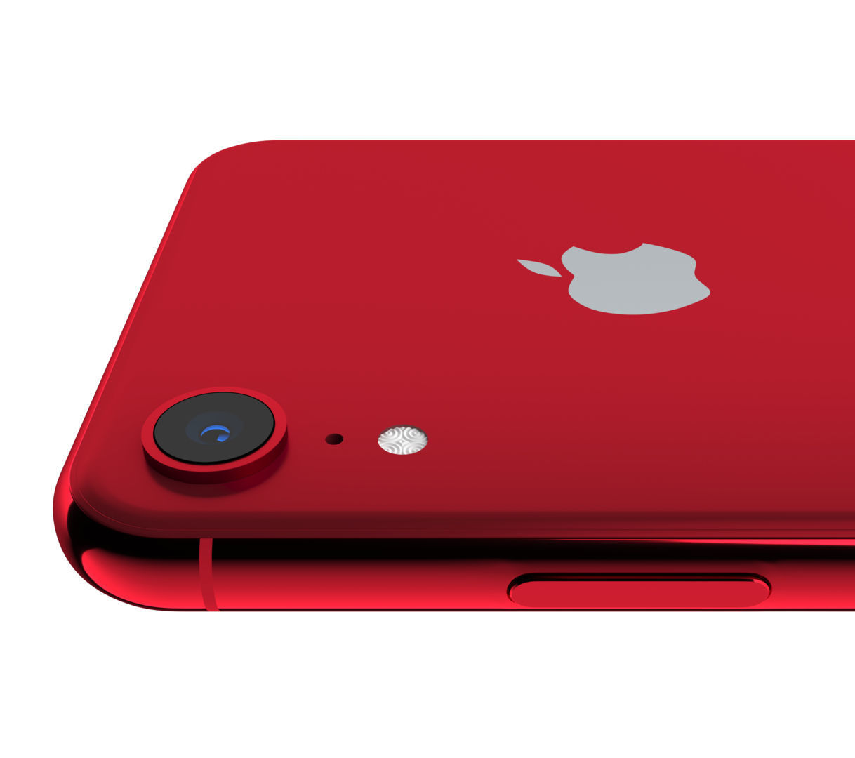 Apple iPhone XR Red Low-poly 3D model_12