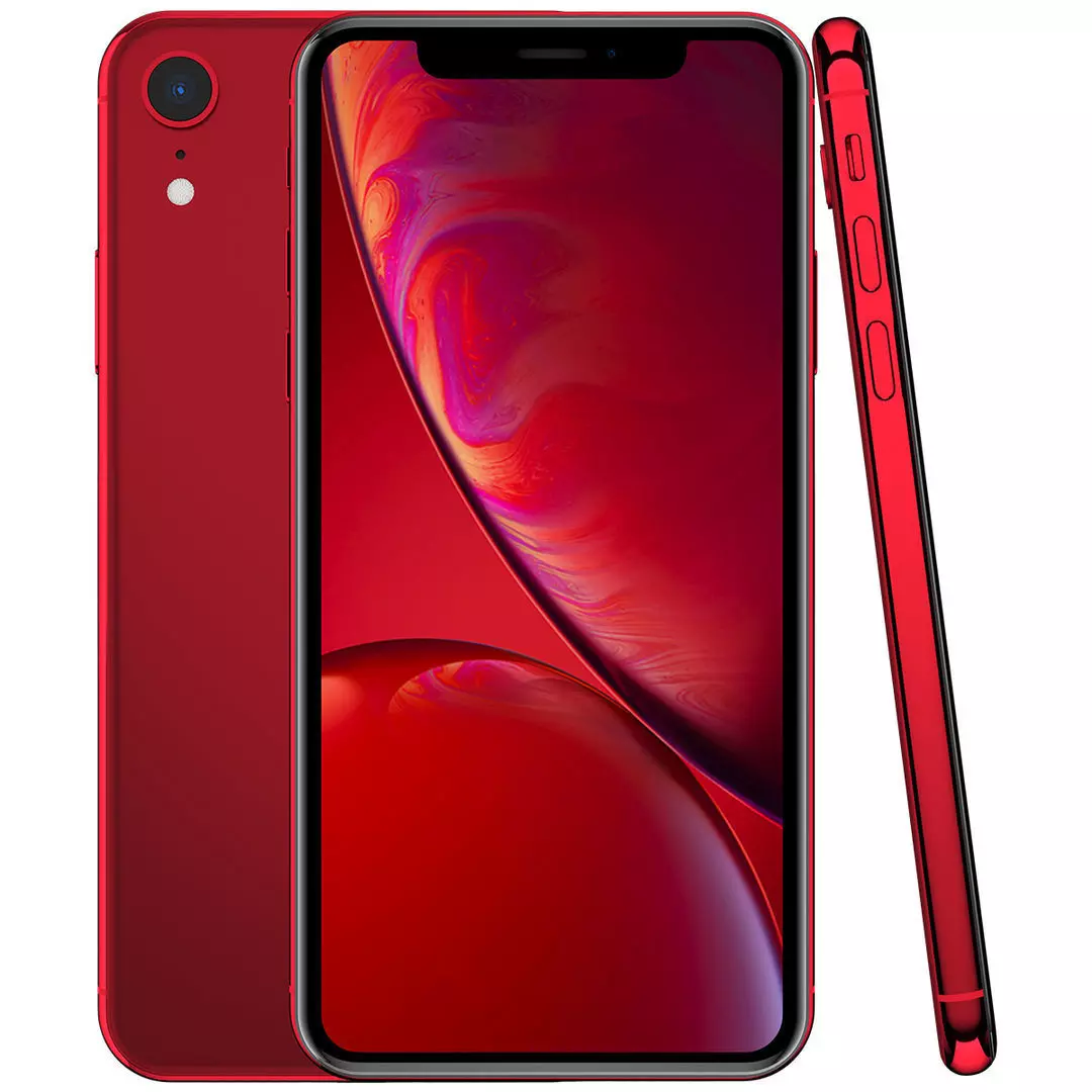 Apple iPhone XR Red Low-poly 3D model_0
