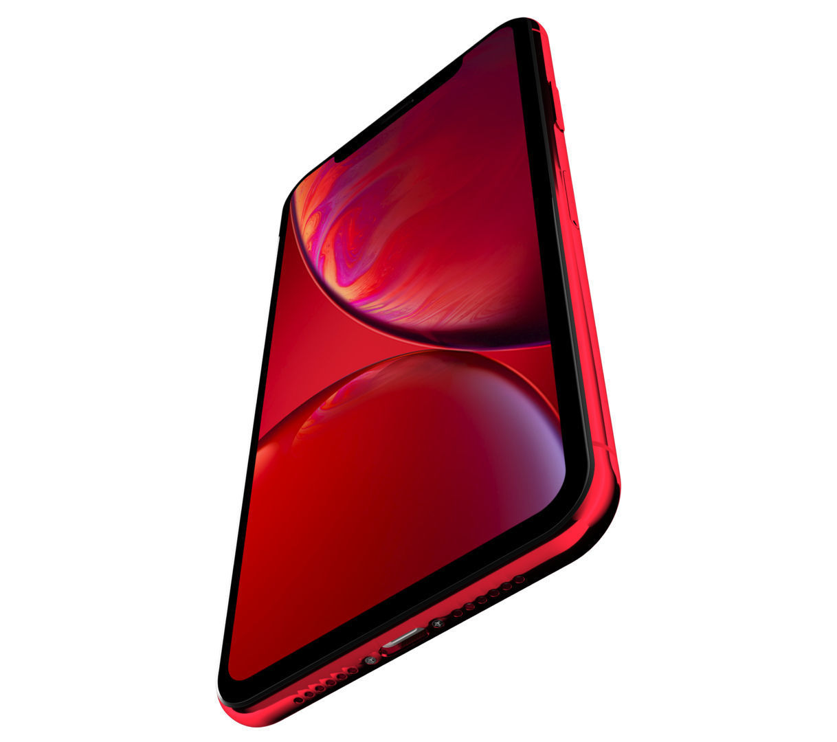 Apple iPhone XR Red Low-poly 3D model_11
