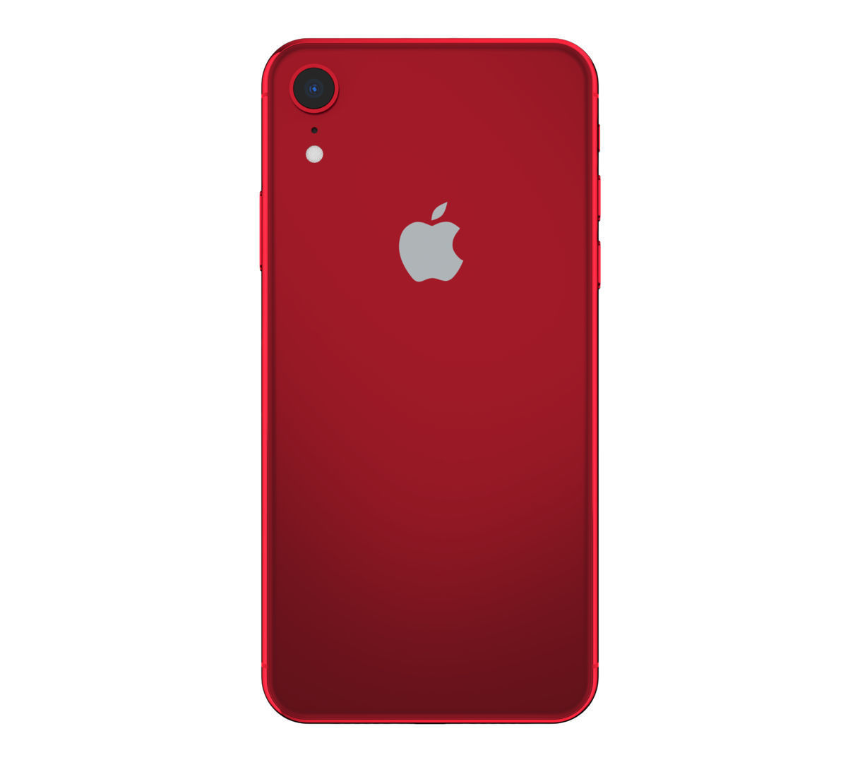 Apple iPhone XR Red Low-poly 3D model_4