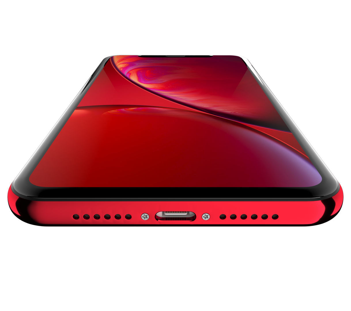 Apple iPhone XR Red Low-poly 3D model_8
