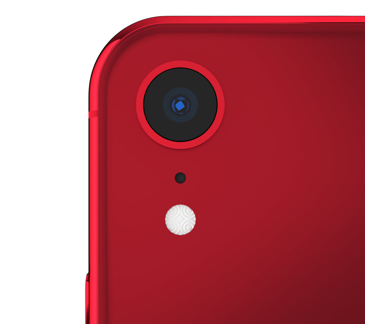 Apple iPhone XR Red Low-poly 3D model_7