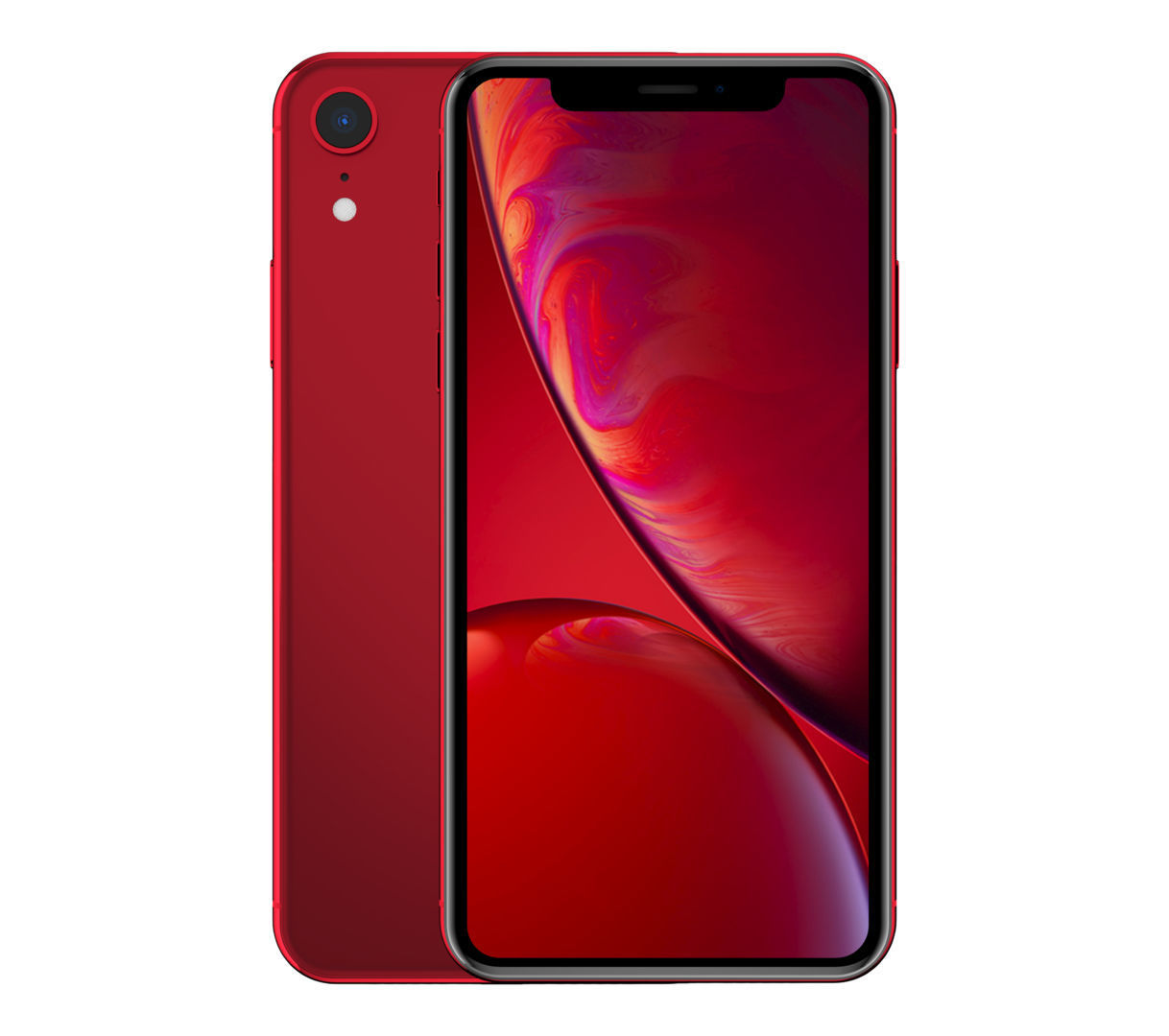 Apple iPhone XR Red Low-poly 3D model_2