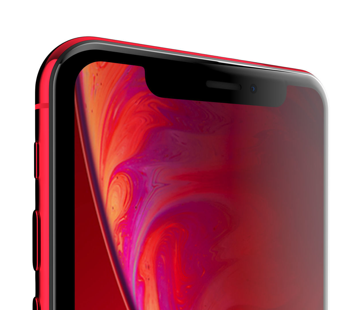 Apple iPhone XR Red Low-poly 3D model_10
