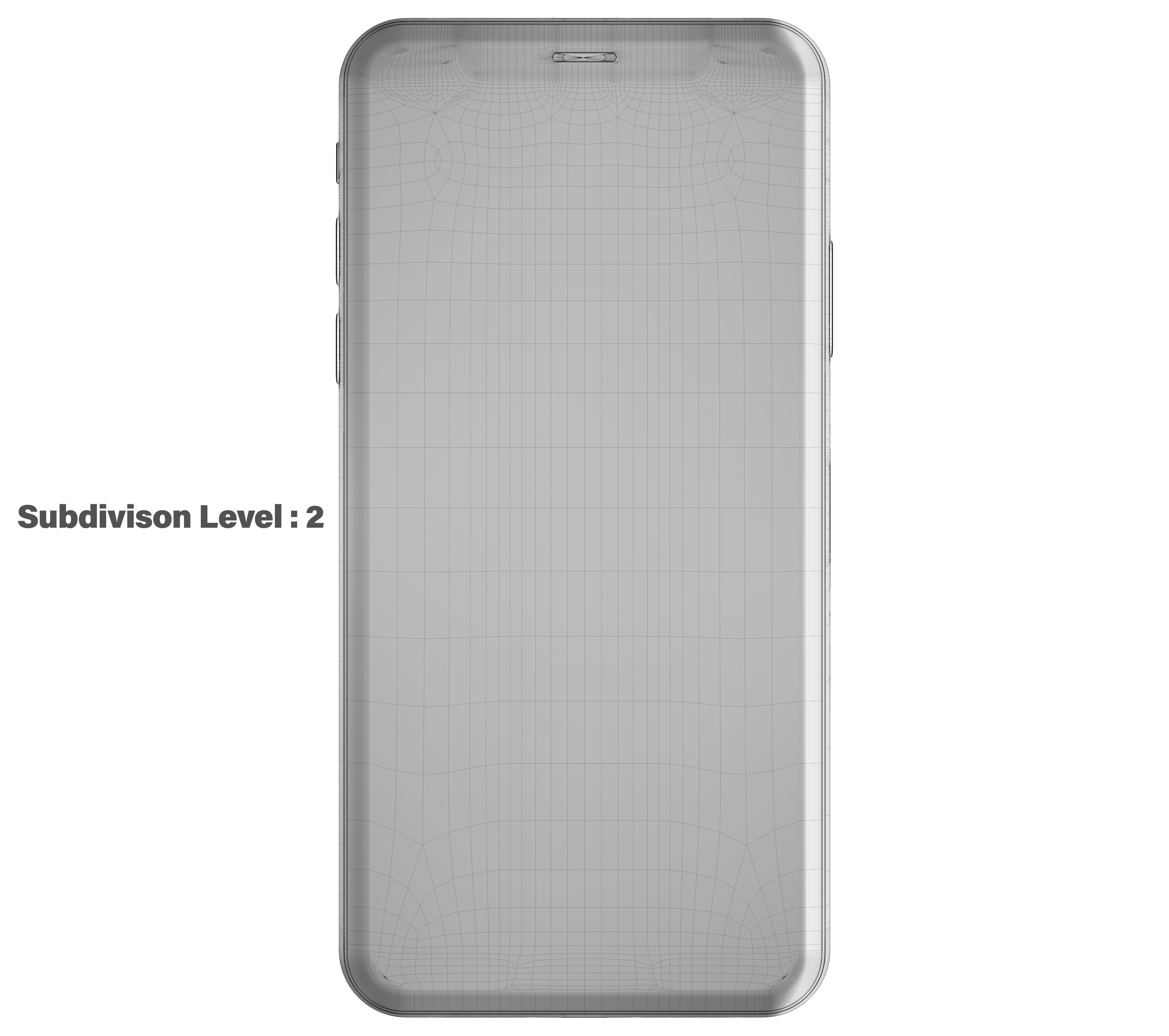 Apple iPhone XR Red Low-poly 3D model_14