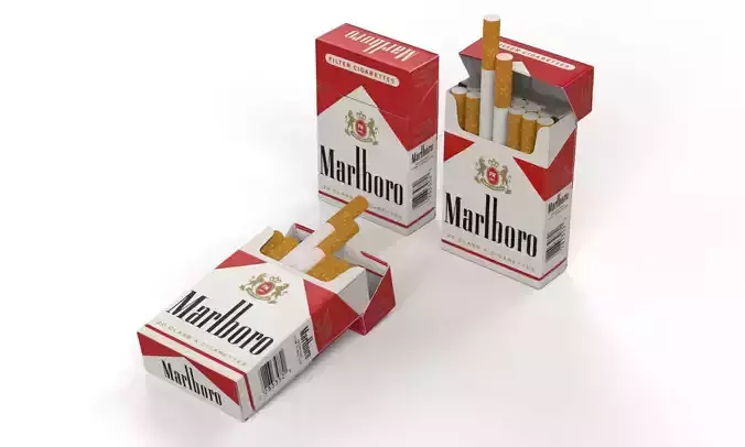 Marlboro cigarettes pack 3D model