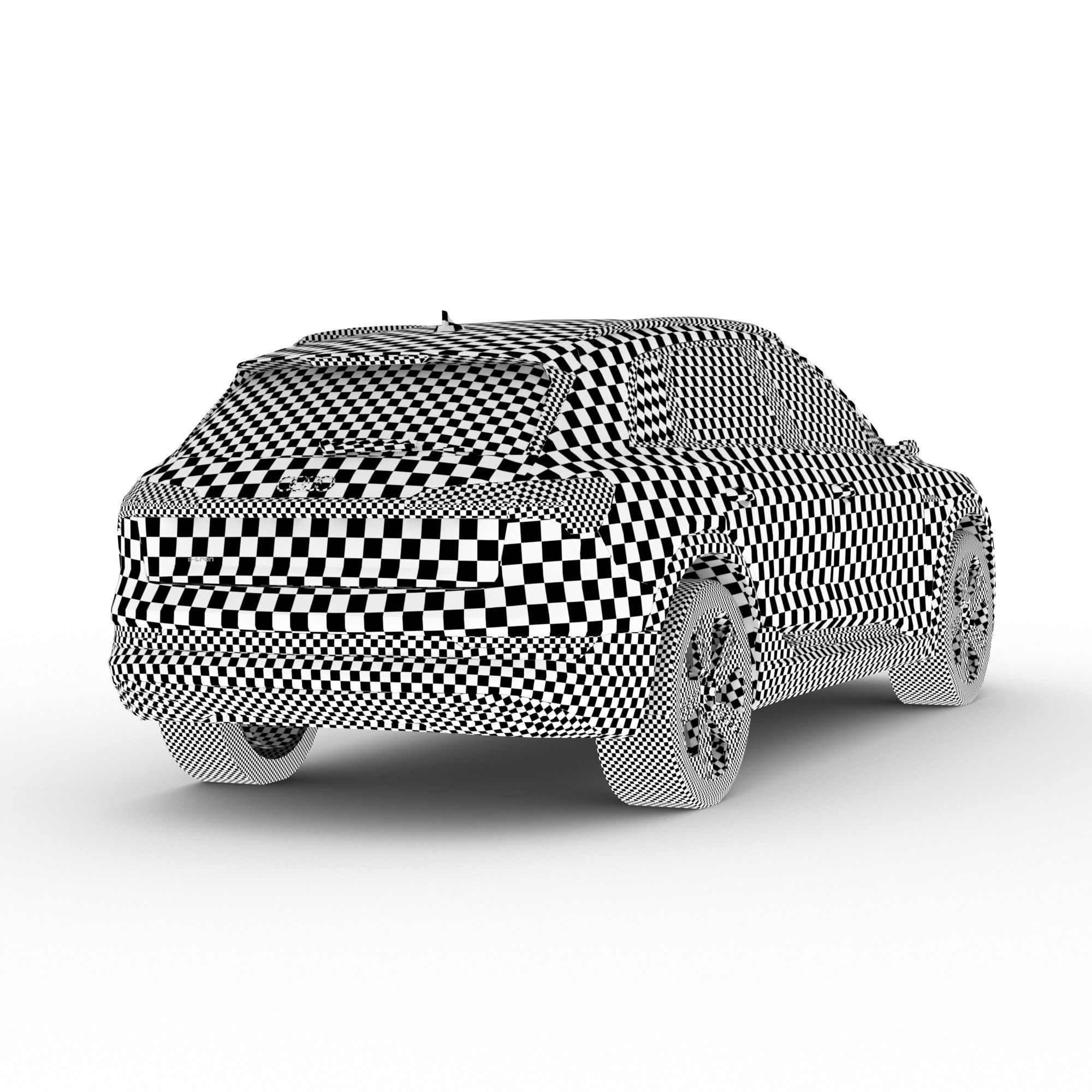 Audi E-Tron 2020 LOW POLY Low-poly 3D model_13