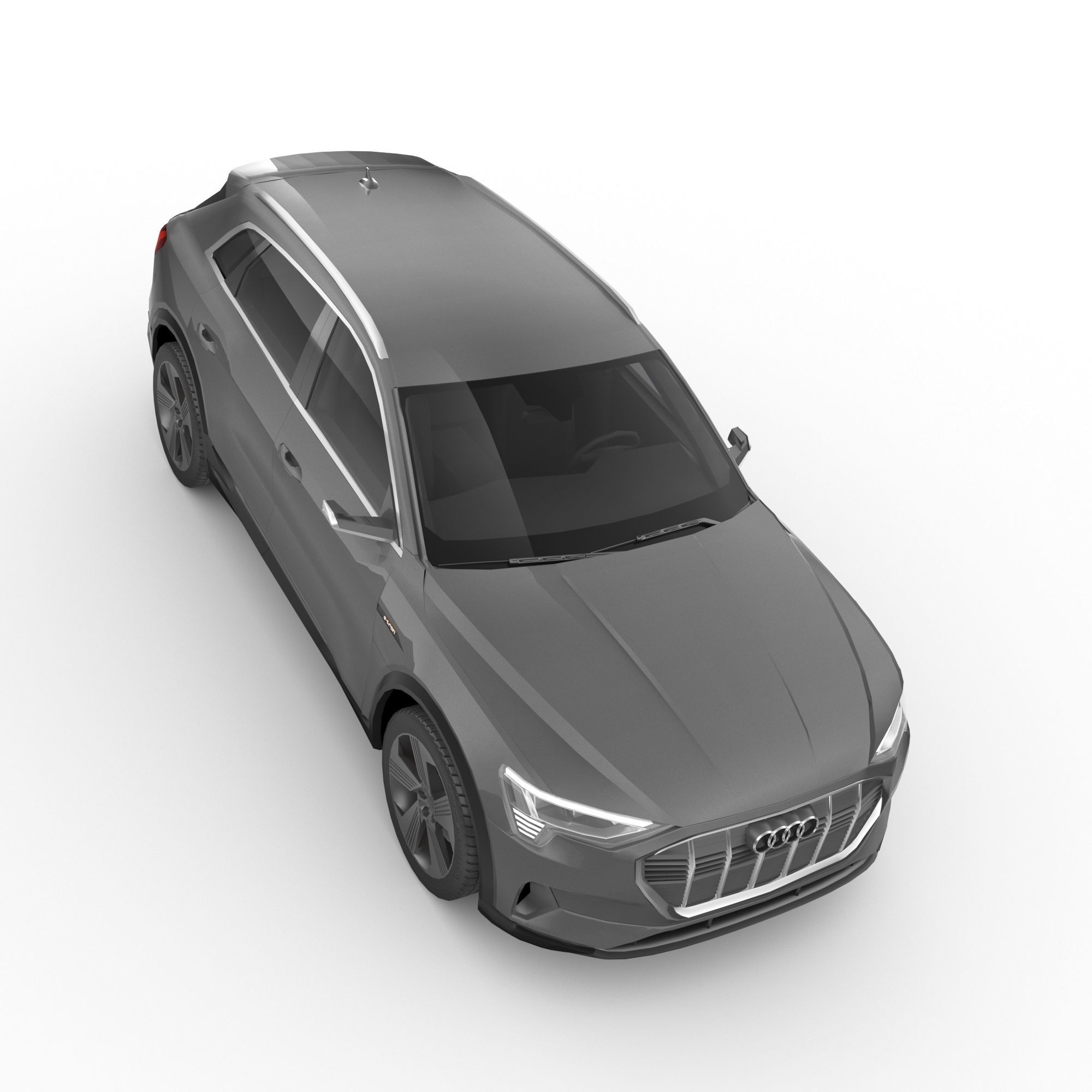 Audi E-Tron 2020 LOW POLY Low-poly 3D model_5
