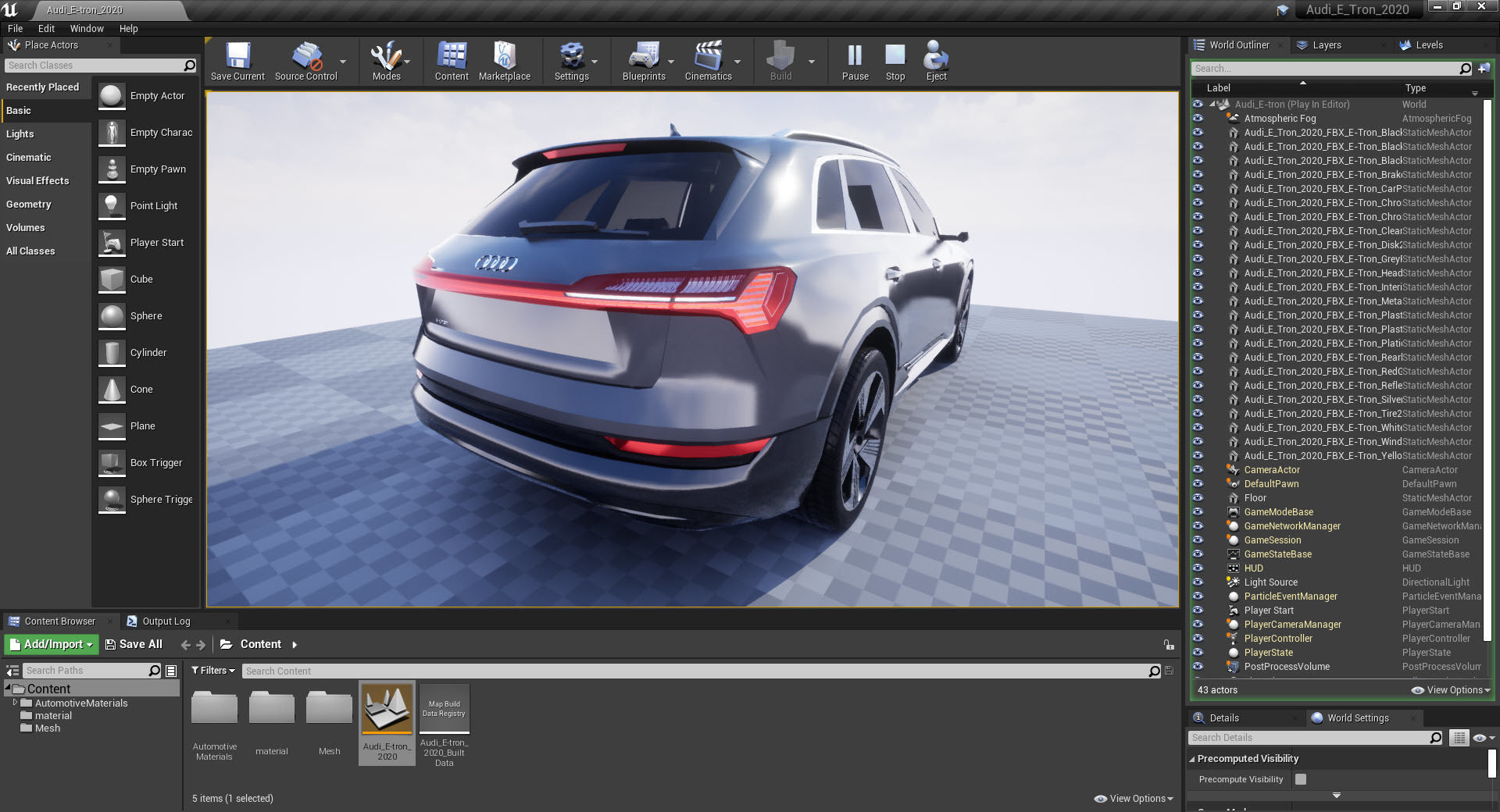 Audi E-Tron 2020 LOW POLY Low-poly 3D model_15