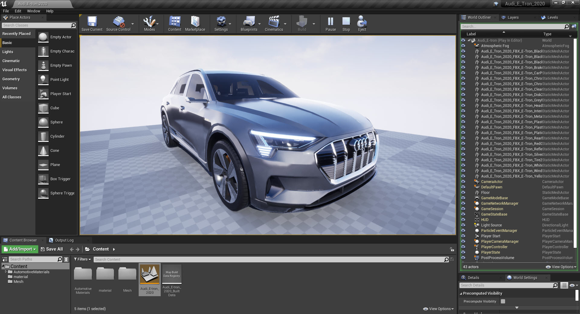 Audi E-Tron 2020 LOW POLY Low-poly 3D model_14