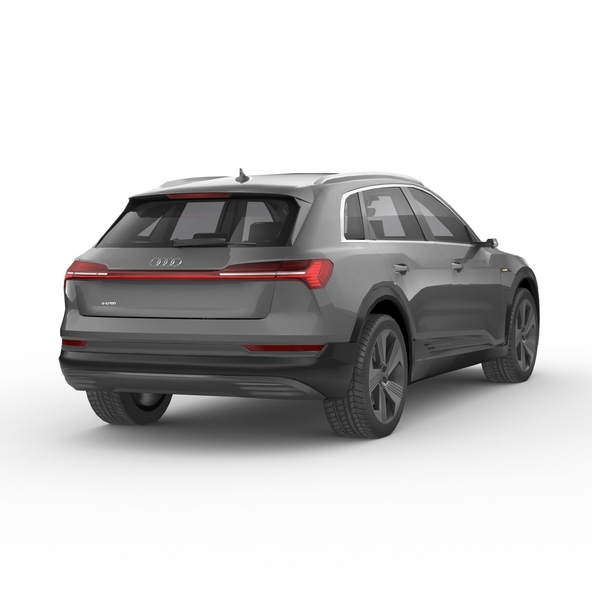 Audi E-Tron 2020 LOW POLY Low-poly 3D model_1