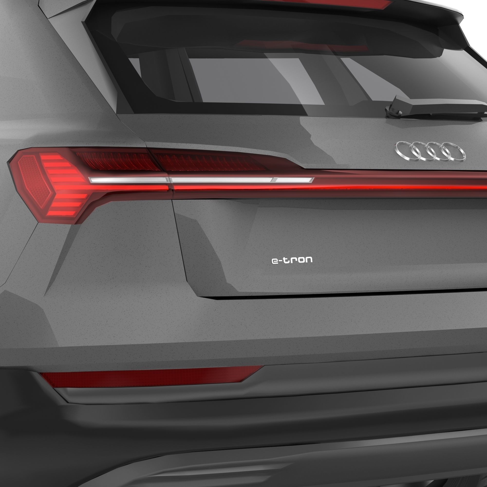 Audi E-Tron 2020 LOW POLY Low-poly 3D model_3