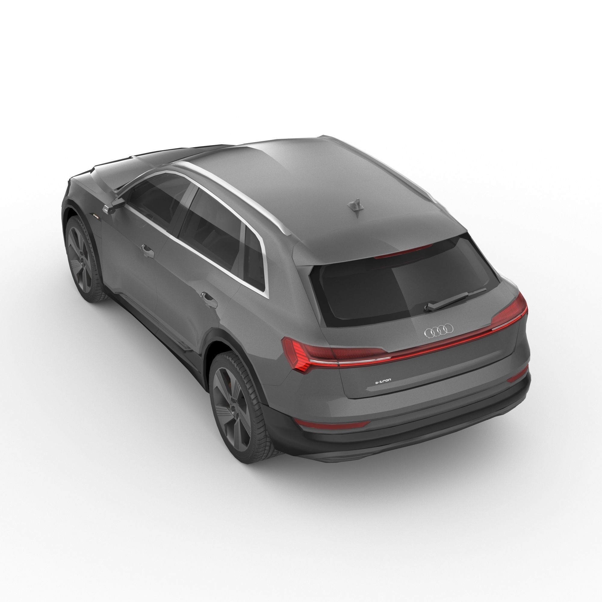 Audi E-Tron 2020 LOW POLY Low-poly 3D model_6