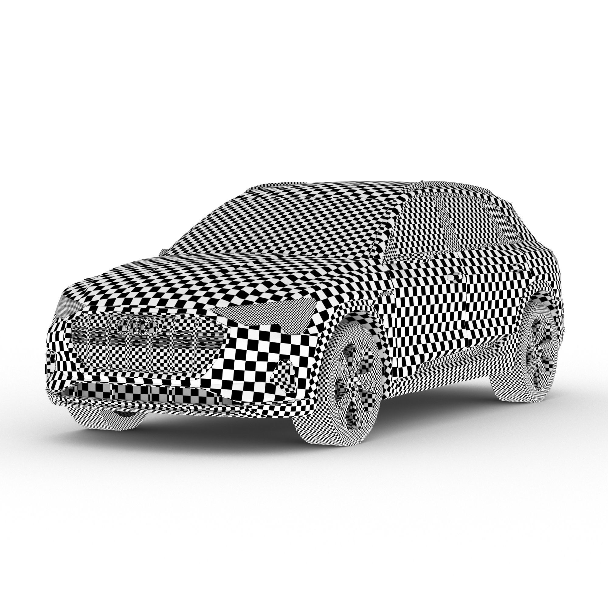 Audi E-Tron 2020 LOW POLY Low-poly 3D model_12