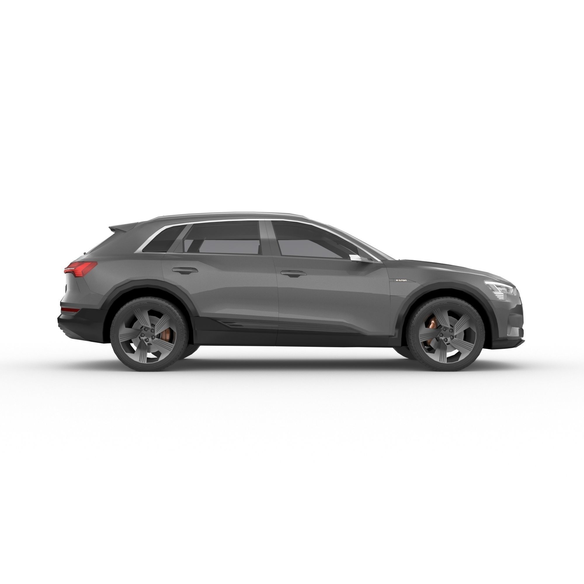 Audi E-Tron 2020 LOW POLY Low-poly 3D model_2