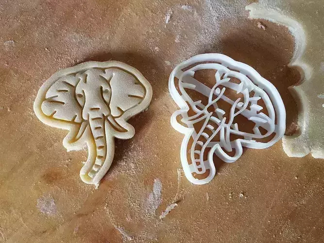 Elephant cookie cutter 3D print model
