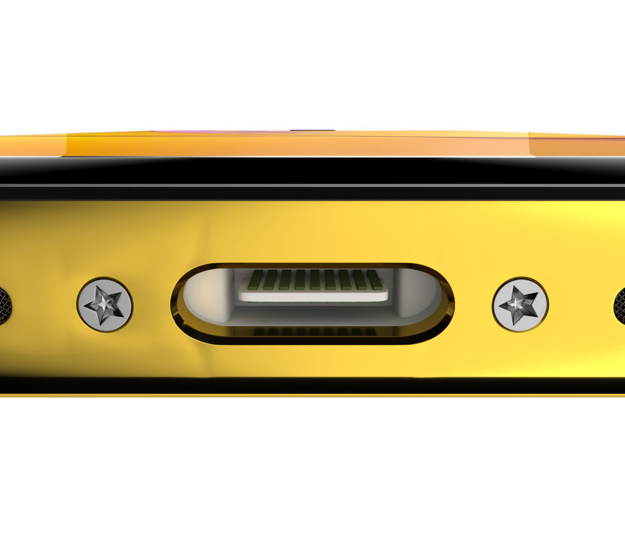 Apple iPhone XR Yellow Low-poly 3D model_9