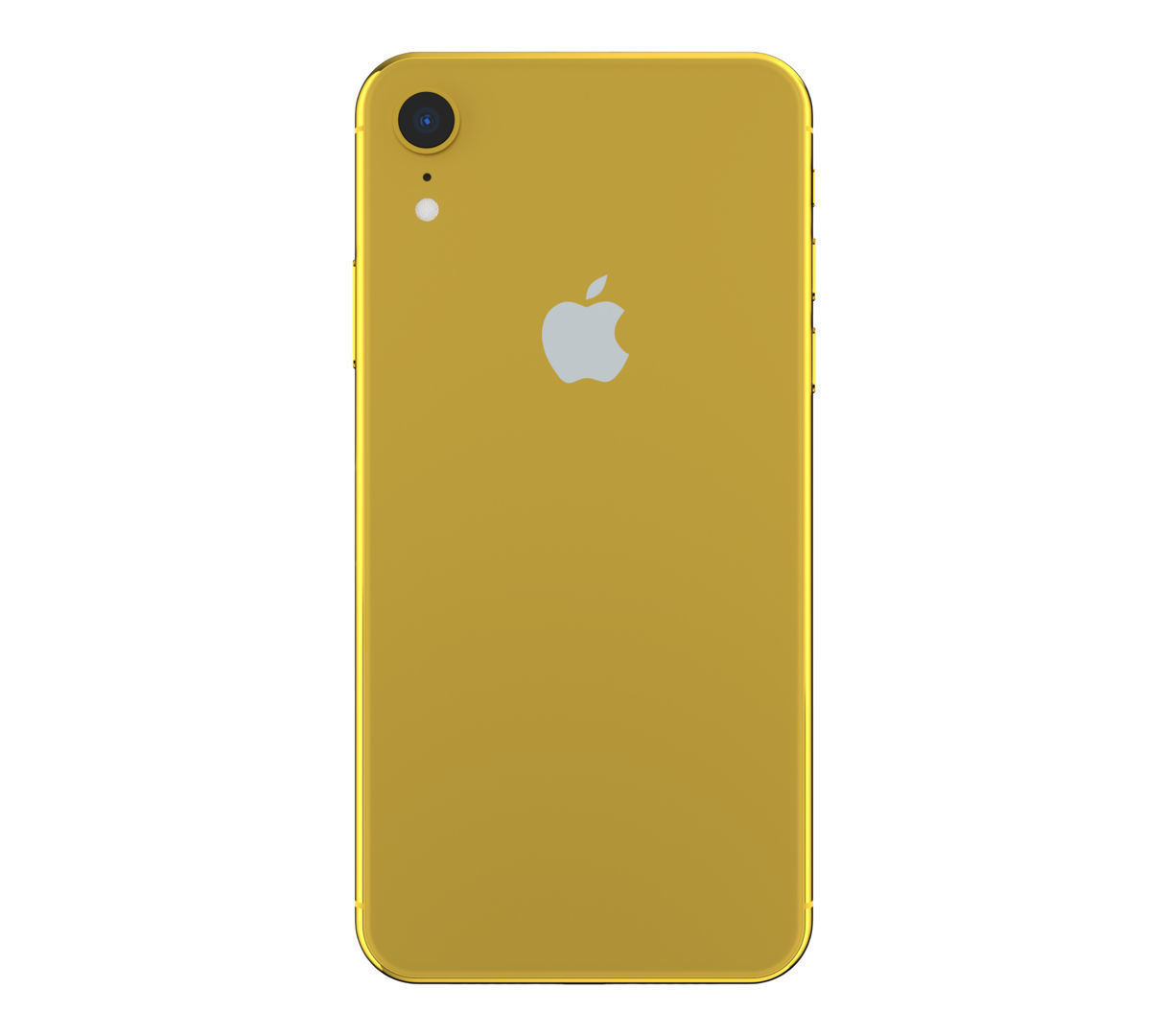 Apple iPhone XR Yellow Low-poly 3D model_4