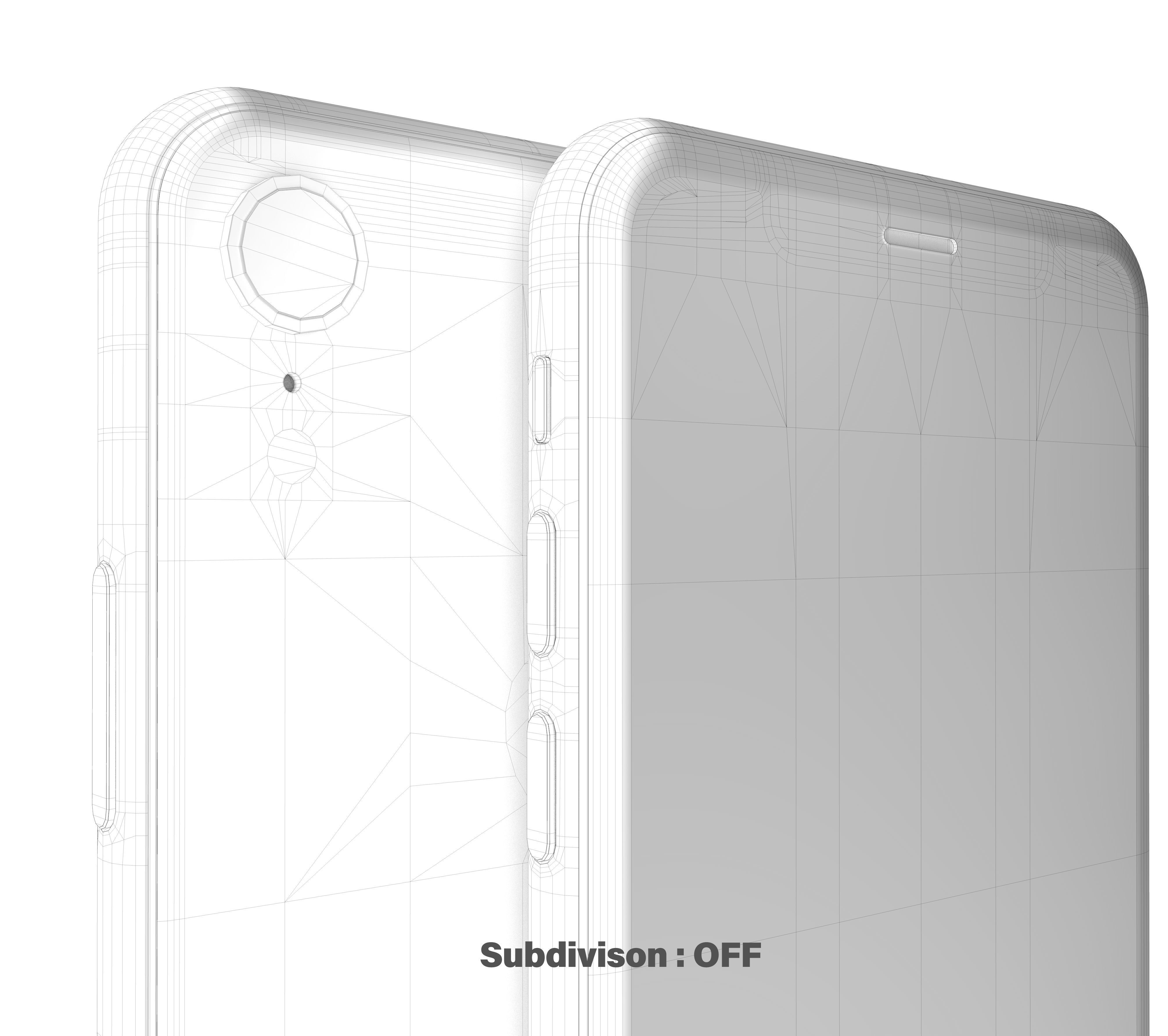 Apple iPhone XR Yellow Low-poly 3D model_25