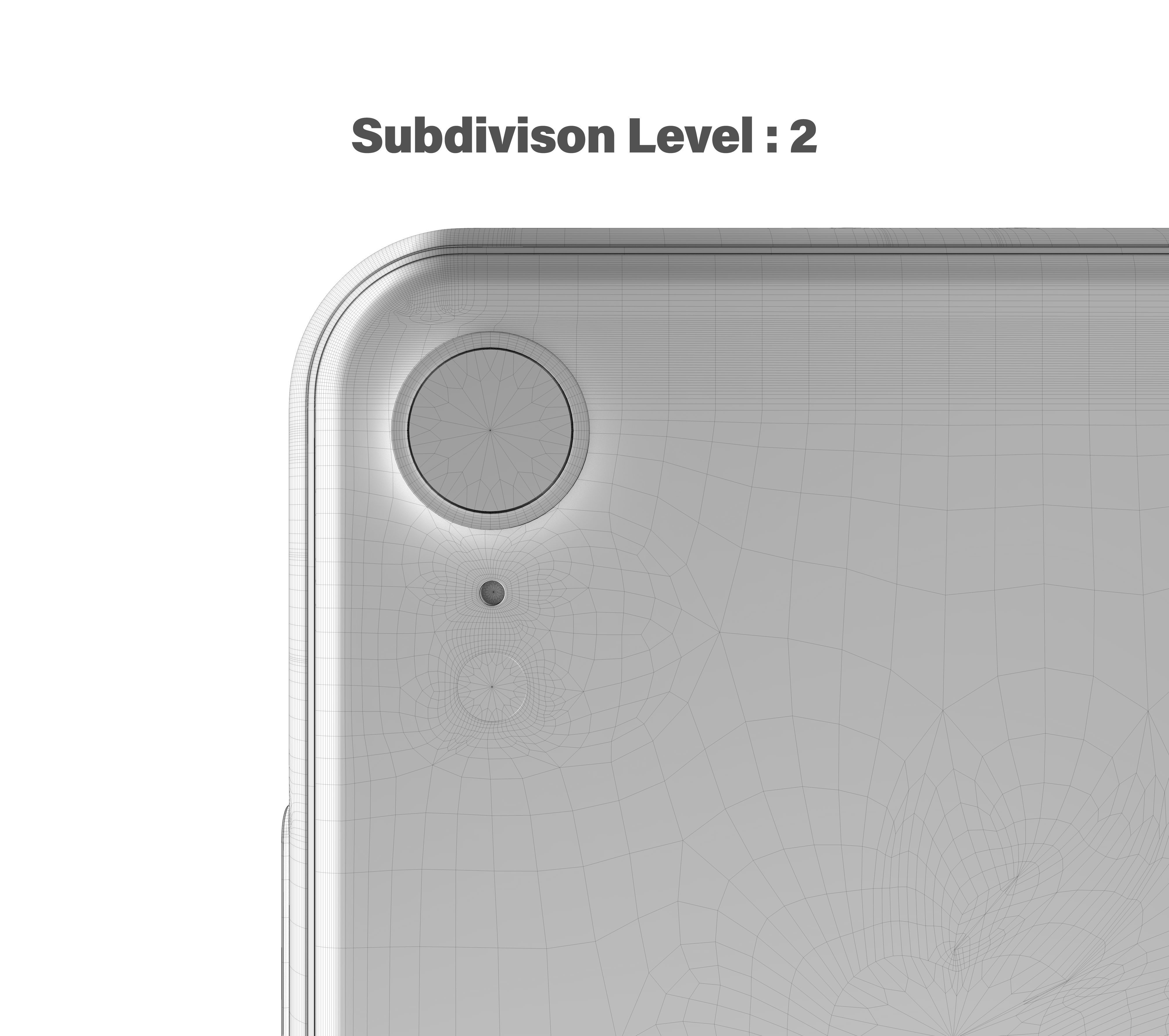 Apple iPhone XR Yellow Low-poly 3D model_18