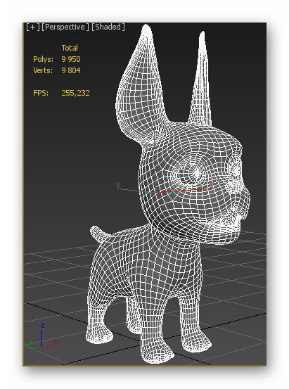 cartoon frenchie puppy Low-poly 3D model_10