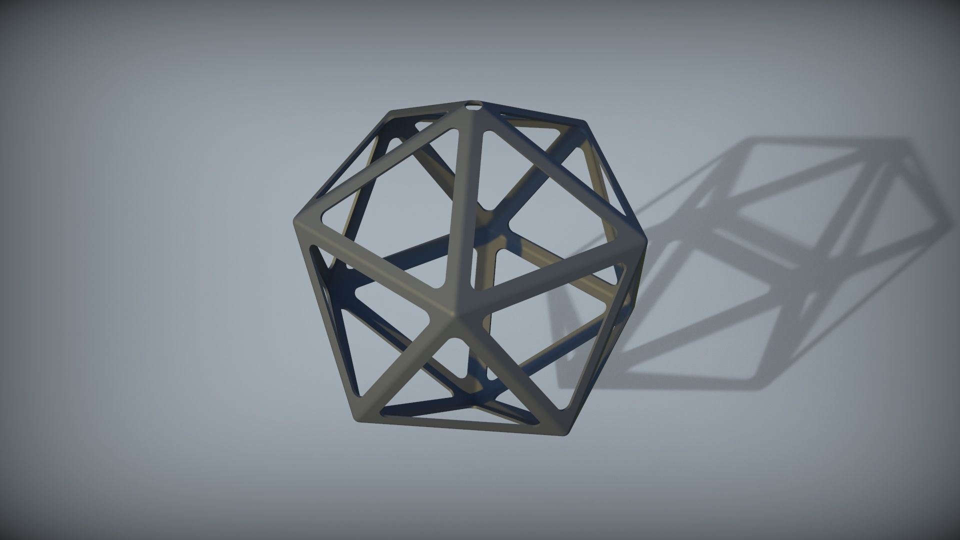Icosahedron Lamp D250 mm 3D print model_5