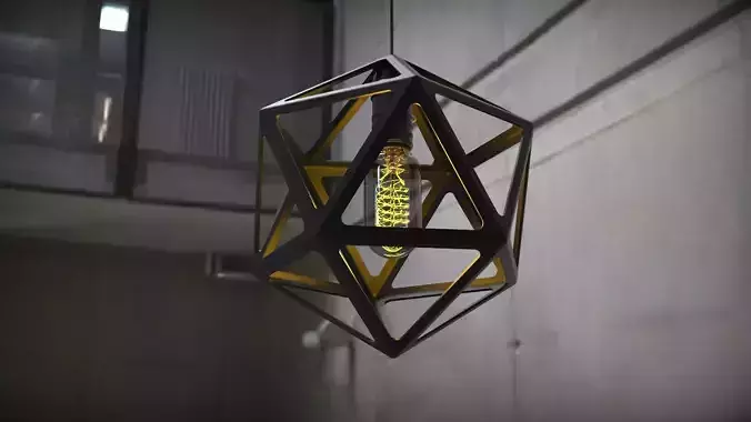 Icosahedron Lamp D250 mm 3D print model